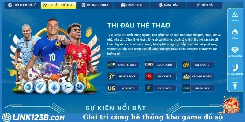 Giải trí cùng hệ thống kho game đồ sộ